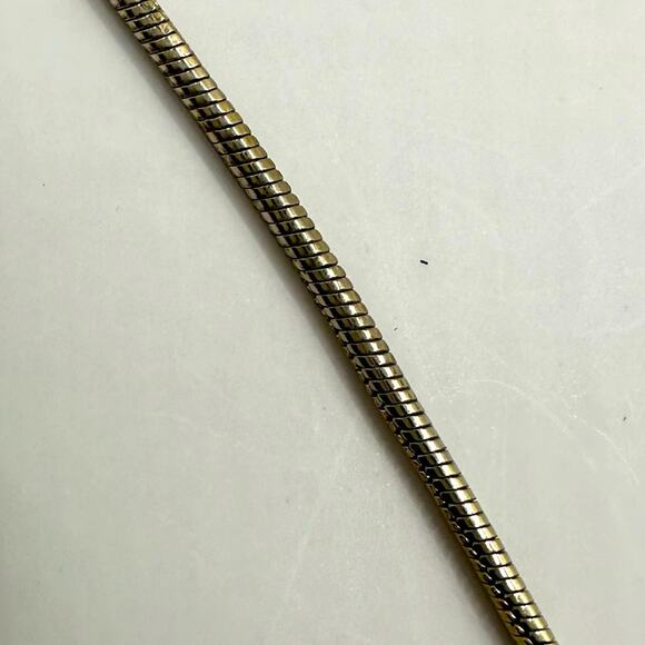 Lia Sophia Branch Out Matte Gold Tone 24KGB Snake Necklace - Picture 7 of 11